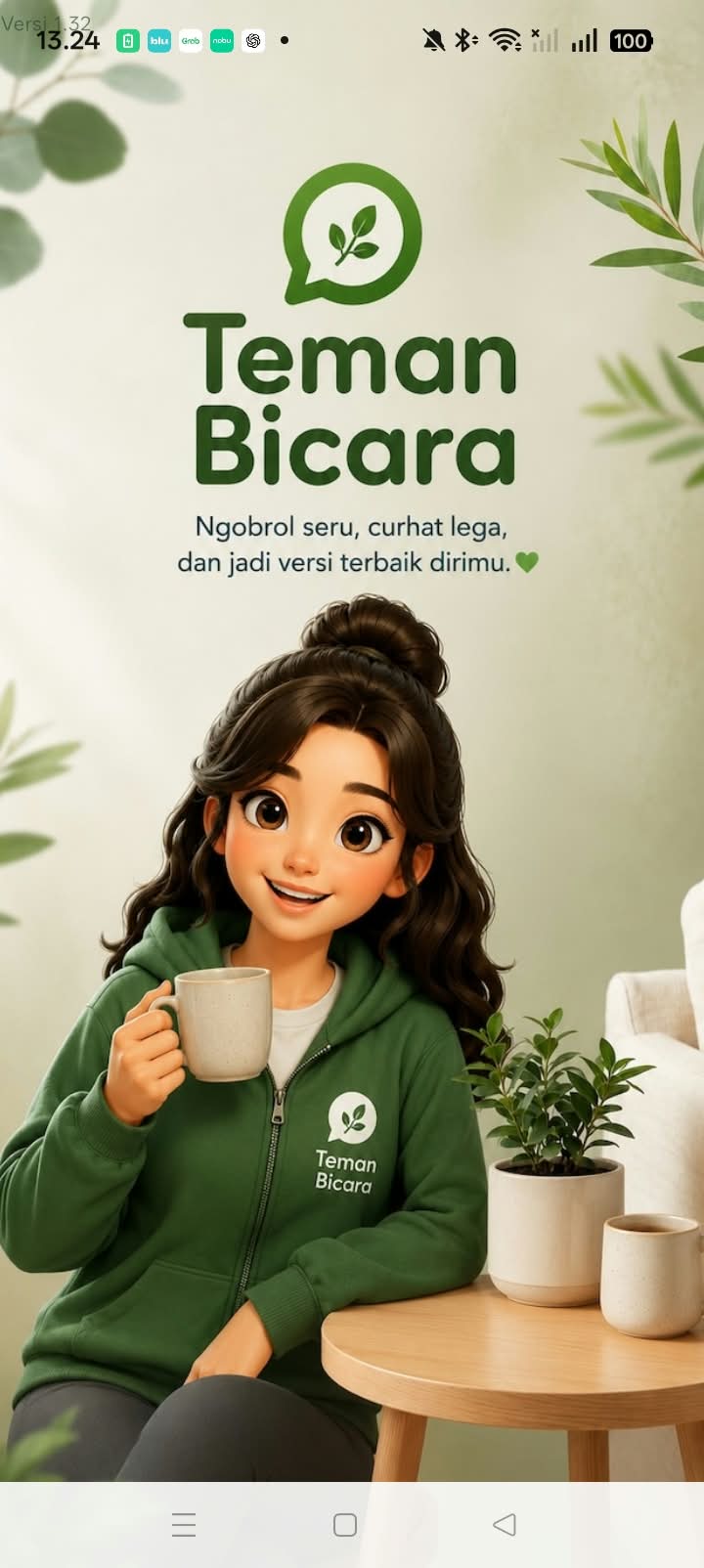 Layar 1 — Selamat Datang di Teman Bicara